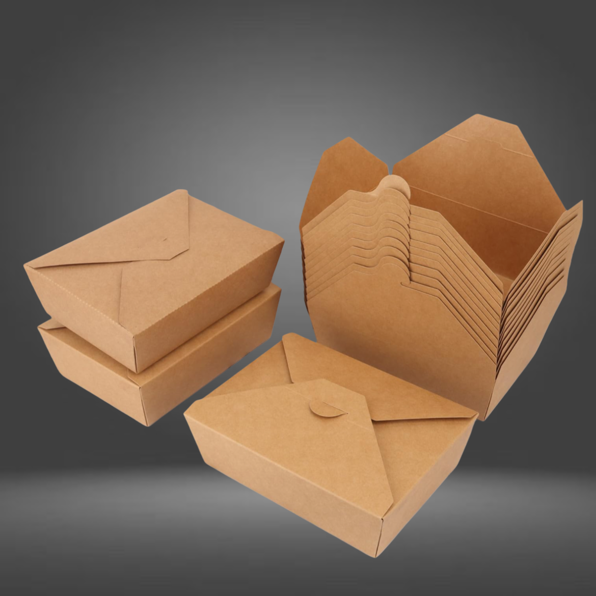 Kraft paper lunch box 750ml